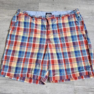 Nautica Plaid Shorts Men's Size 42w Classic Fit Preppy Golf Yachting